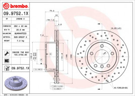 Гальмівний диск BREMBO 09.9752.1X