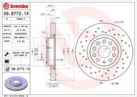 Гальмівний диск BREMBO 09.9772.1X