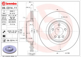 Тормозной диск BREMBO 09.C314.11