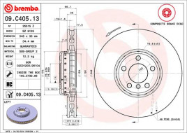 Тормозной диск BREMBO 09.C405.13