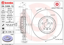 Тормозной диск BREMBO 09.C408.13