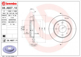 Тормозной диск BREMBO 08.A607.11