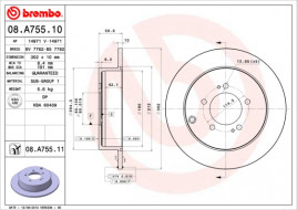 Гальмівний диск BREMBO 08.A755.11