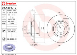 Тормозной диск BREMBO 08.C308.11
