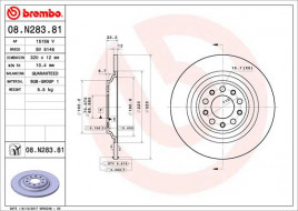 Тормозной диск BREMBO 08.N283.81