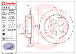 Тормозной диск BREMBO 08.R101.11