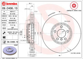 Тормозной диск BREMBO 09.C406.13