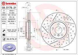 Тормозной диск BREMBO 09.D179.21