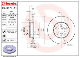 Тормозной диск BREMBO 09.D570.11