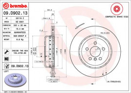 Тормозной диск BREMBO 09.D902.13