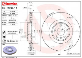 Тормозной диск BREMBO 09.D936.11