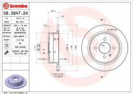 Тормозной диск BREMBO 08.3947.24