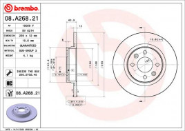 Тормозной диск BREMBO 08.A268.21