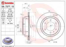 Тормозной диск BREMBO 09.7377.10