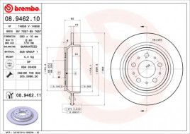 Тормозной диск BREMBO 08.9462.11