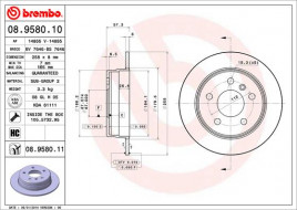 Тормозной диск BREMBO 08.9580.11