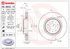 Тормозной диск BREMBO 09.8642.11