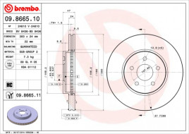 Тормозной диск BREMBO 09.8665.11
