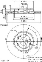Тормозной диск BREMBO 09.8681.11