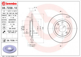 Тормозной диск BREMBO 08.7238.10