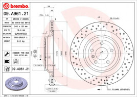 Тормозной диск BREMBO 09.A961.21