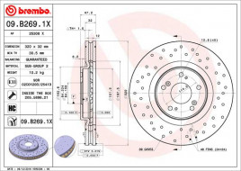 Тормозной диск BREMBO 09.B269.1X