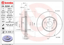 Тормозной диск BREMBO 09.B280.41