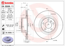 Тормозной диск BREMBO 09.B569.11
