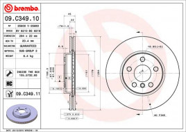 Тормозной диск BREMBO 09.C349.11