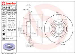 Тормозной диск BREMBO 09.9167.11