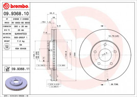 Тормозной диск BREMBO 09.9368.11