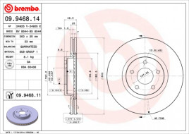 Тормозной диск BREMBO 09.9468.11