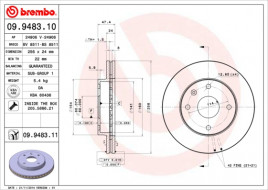 Тормозной диск BREMBO 09.9483.11
