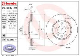 Гальмівний диск BREMBO 09.9582.10