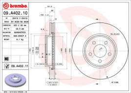 Тормозной диск BREMBO 09.A402.11