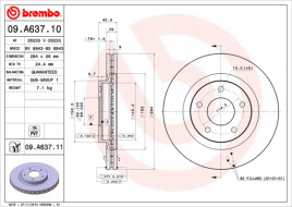 Тормозной диск BREMBO 09.A637.10