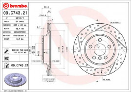 Тормозной диск BREMBO 09.C743.21