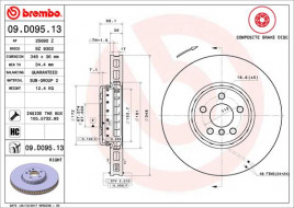 Тормозной диск BREMBO 09.D095.13