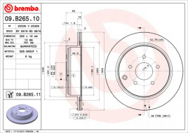 Тормозной диск BREMBO 09.B265.10