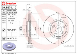 Тормозной диск BREMBO 09.B270.11