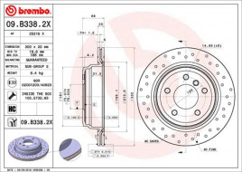 Тормозной диск BREMBO 09.B338.2X