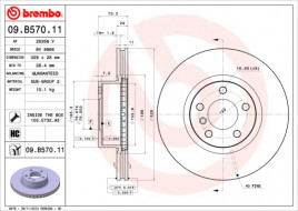 Тормозной диск BREMBO 09.B570.11