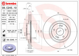Тормозной диск BREMBO 09.C245.11