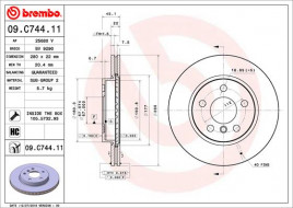 Тормозной диск BREMBO 09.C744.11