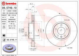 Гальмівний диск BREMBO 09.5749.11