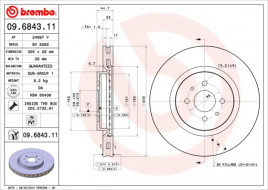 Тормозной диск BREMBO 09.6843.11
