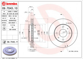 Тормозной диск BREMBO 09.7043.11