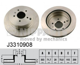 Тормозной диск Nipparts J3310908
