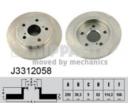 Тормозной диск Nipparts J3312058