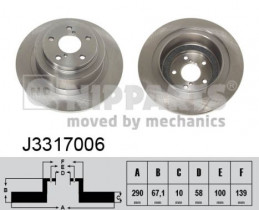 Тормозной диск Nipparts J3317006